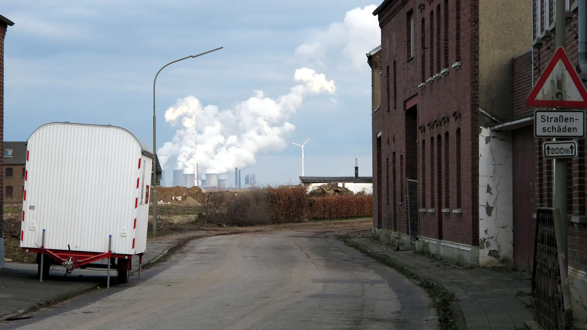 Wegen Braunkohleabbau verlassenes Dorf